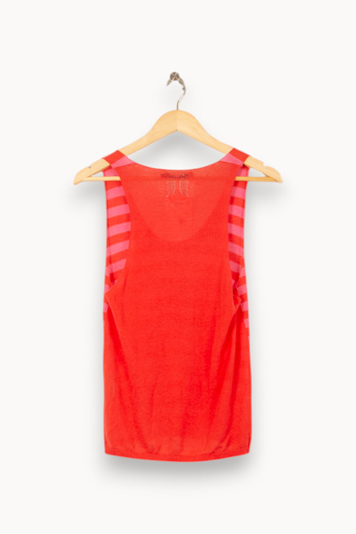 Débardeur Rouge et Rose - Taille M/38 de la marque Bérénice | PARAD61129 - Vendu par Paradigme - Image 4
