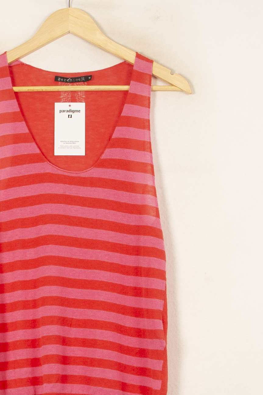 Débardeur Rouge et Rose - Taille M/38 de la marque Bérénice | PARAD61129 - Vendu par Paradigme - Image 3