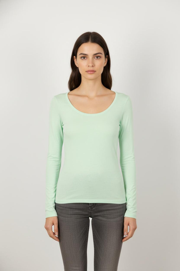 Tee-shirt Manches Longues Vert - Taille S/36