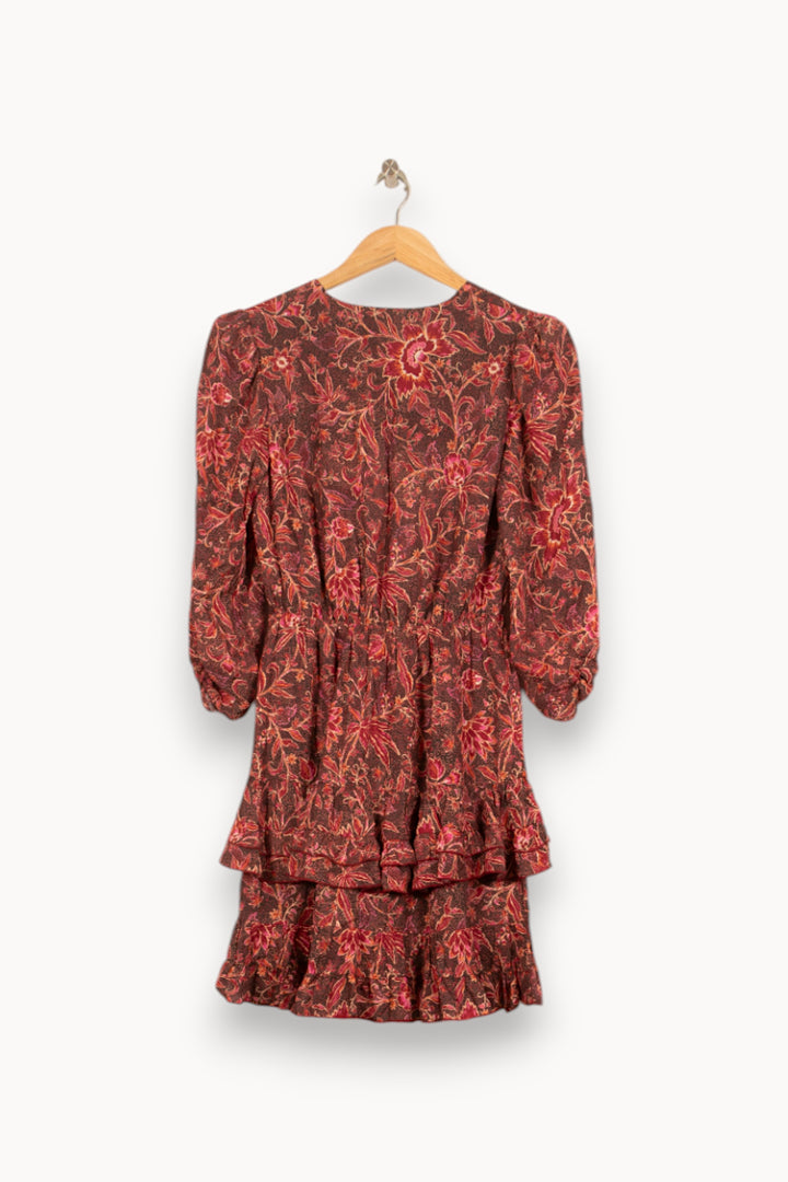 Robe Portefeuille Bordeaux et Rouge - Taille S/36 de la marque Bérénice | PARAD61140 - Vendu par Paradigme - Image 4