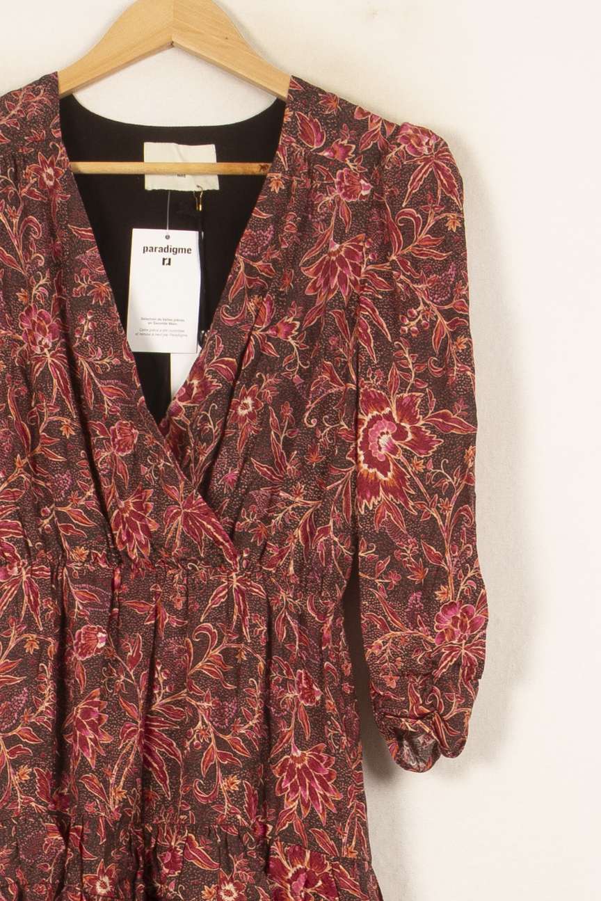 Robe Portefeuille Bordeaux et Rouge - Taille S/36 de la marque Bérénice | PARAD61140 - Vendu par Paradigme - Image 3