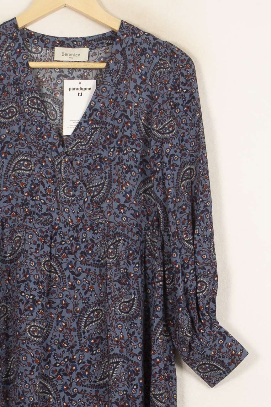 Robe Courte Bleue et Marron - Taille S/36 de la marque Bérénice | PARAD61141 - Vendu par Paradigme - Image 2