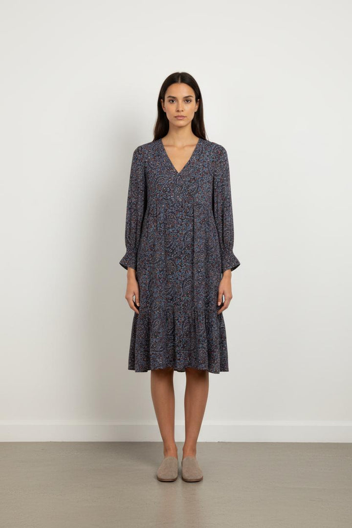 Robe Courte Bleue et Marron - Taille S/36