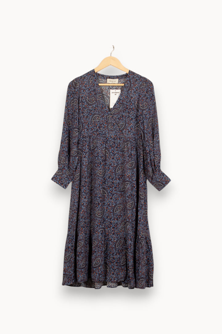 Robe Courte Bleue et Marron - Taille S/36 de la marque Bérénice | PARAD61141 - Vendu par Paradigme - Image 4