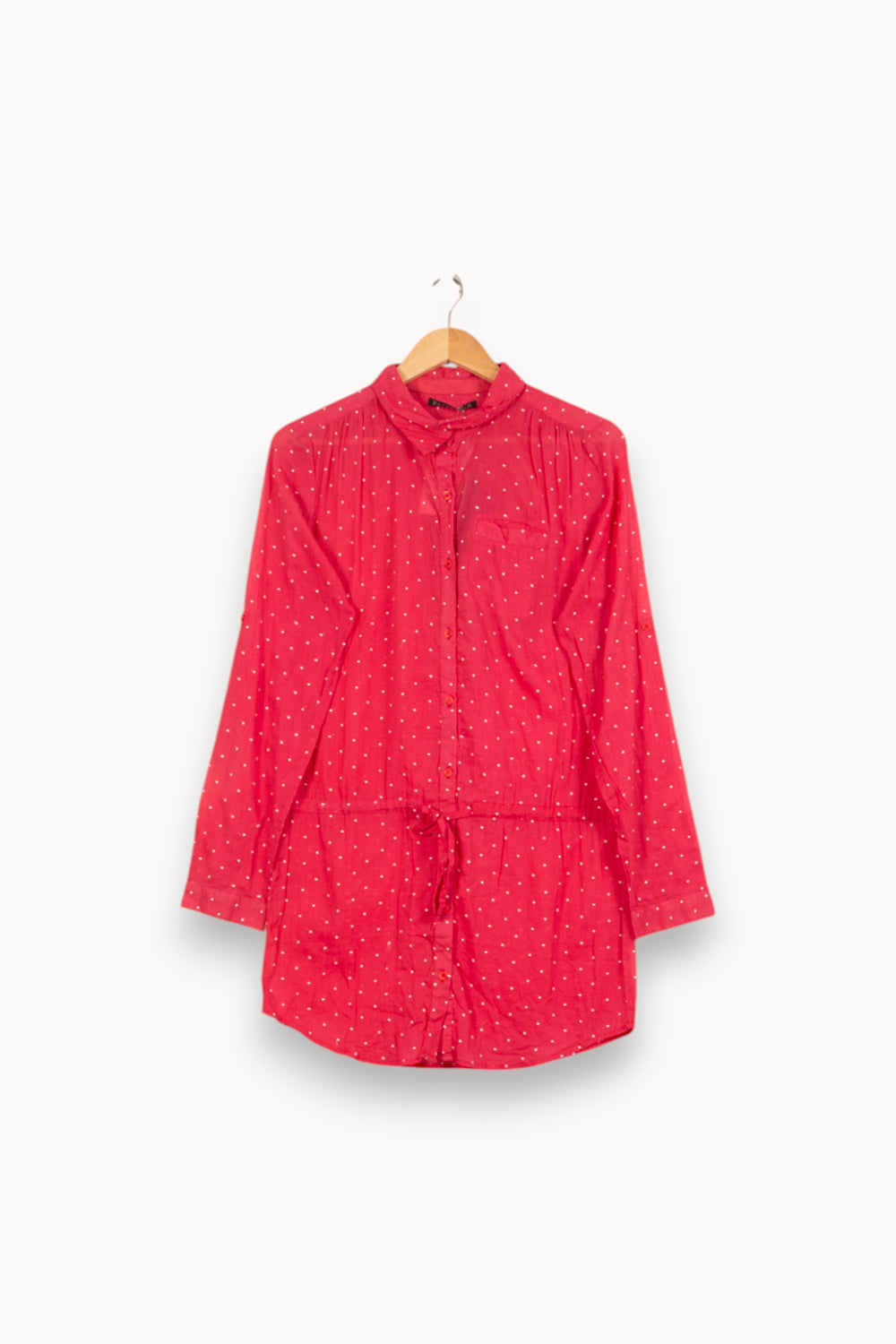 Robe Chemise Rose à Pois Blancs - Taille S/36 de la marque Bérénice | PARAD61142 - Vendu par Paradigme - Image 2