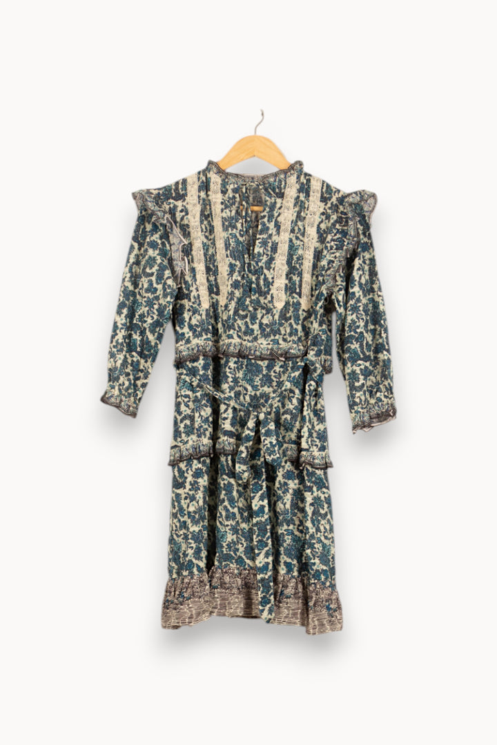 Robe Courte Bleu et Écru - Taille S/36 de la marque Bérénice | PARAD61144 - Vendu par Paradigme - Image 4