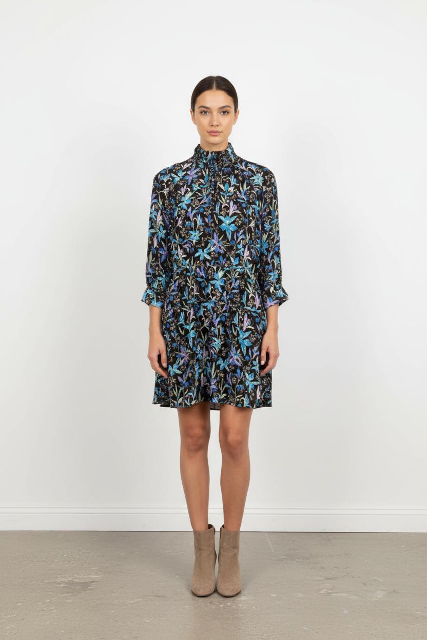 Robe Courte Noire et Bleue - Taille S/36