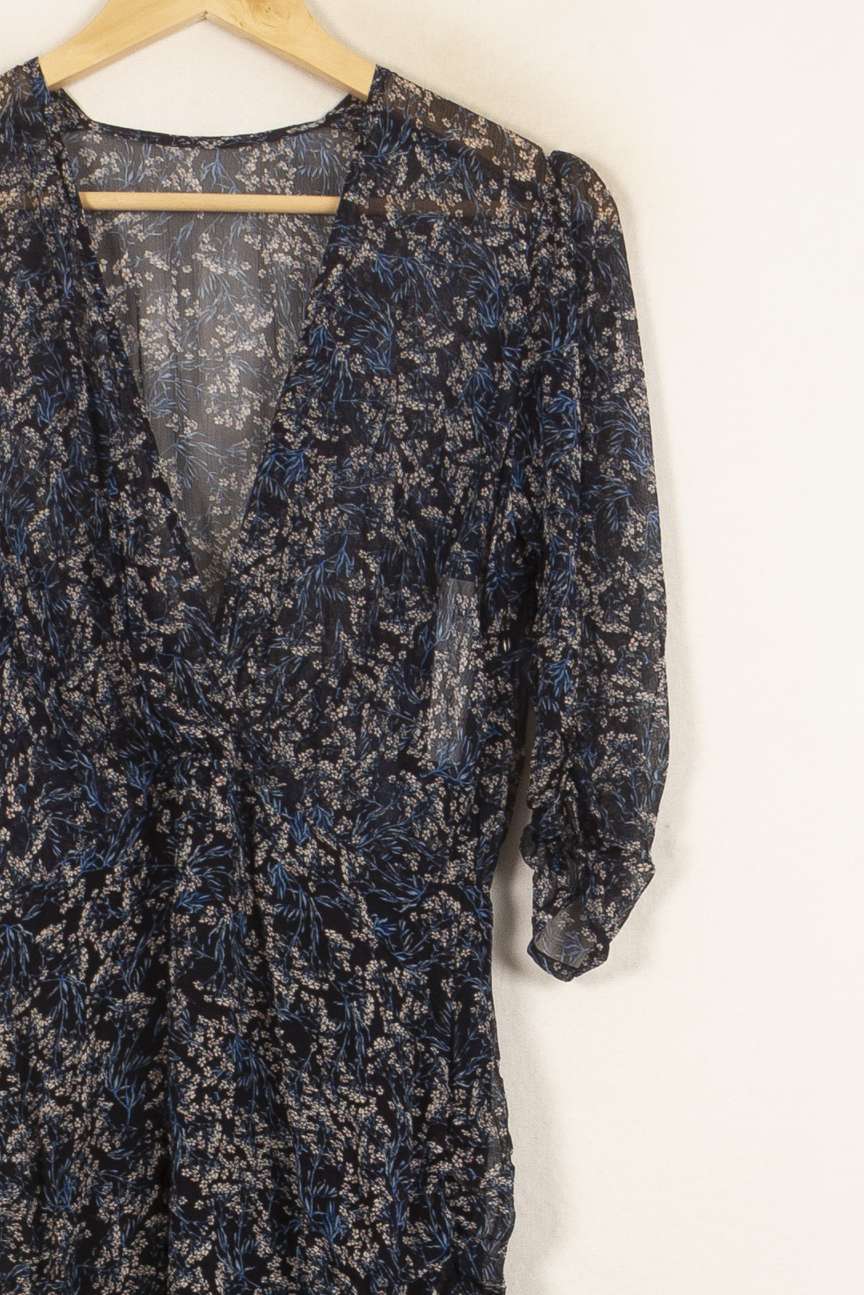 Robe Portefeuille Bleue et Noire - Taille S/36 de la marque Bérénice | PARAD61147 - Vendu par Paradigme - Image 2