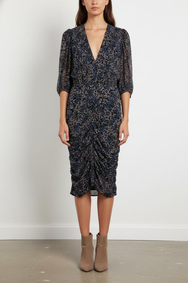 Robe Portefeuille Bleue et Noire - Taille S/36