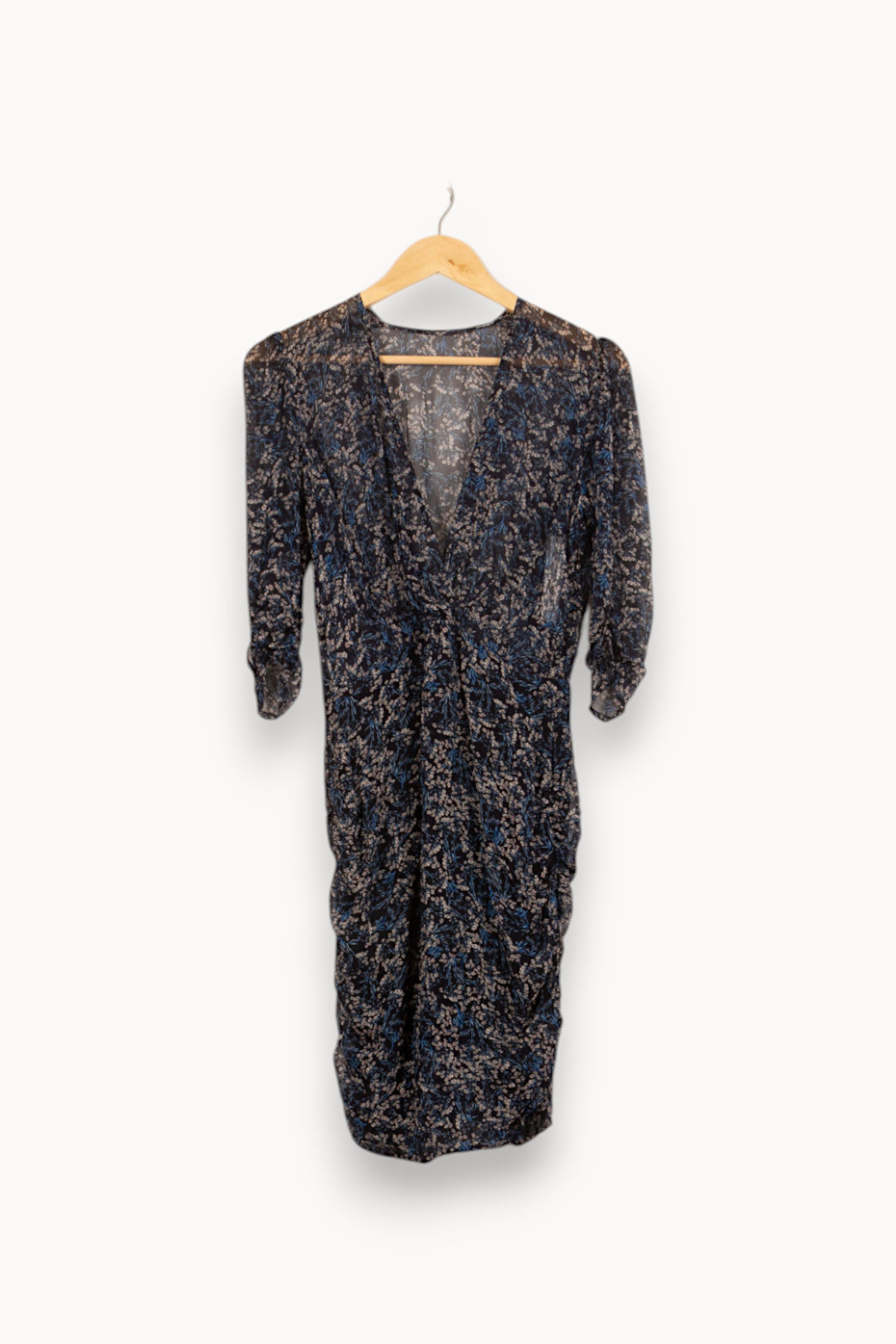 Robe Portefeuille Bleue et Noire - Taille S/36 de la marque Bérénice | PARAD61147 - Vendu par Paradigme - Image 4