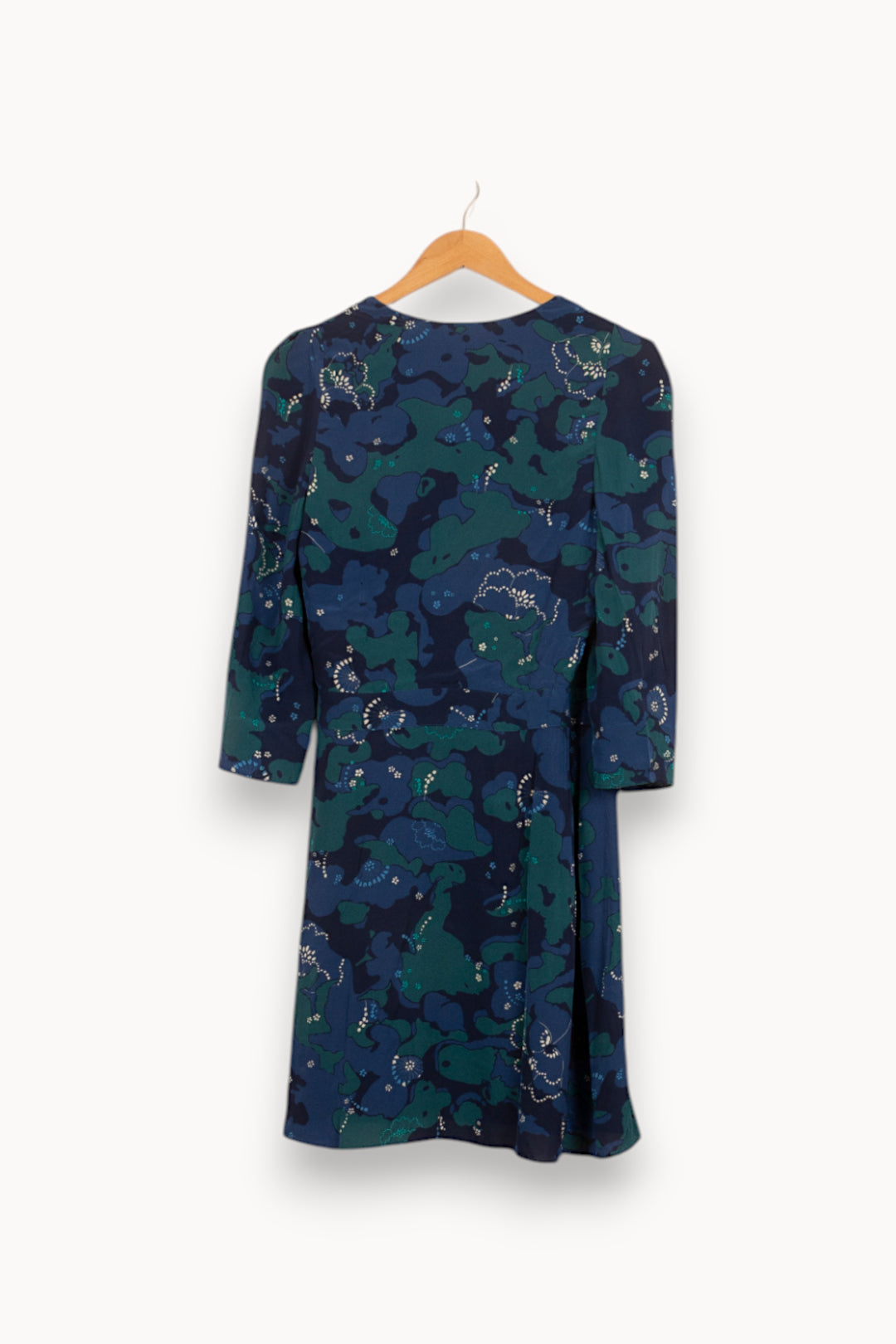 Robe Portefeuille Bleu et Vert - Taille S/36 de la marque Bérénice | PARAD61148 - Vendu par Paradigme - Image 4