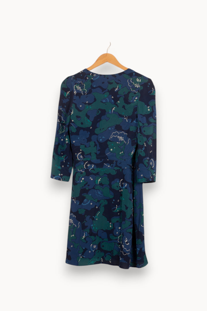 Robe Portefeuille Bleu et Vert - Taille S/36 de la marque Bérénice | PARAD61148 - Vendu par Paradigme - Image 4