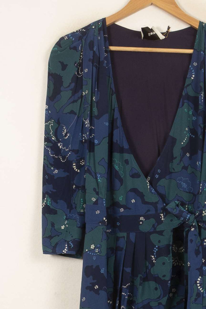 Robe Portefeuille Bleu et Vert - Taille S/36 de la marque Bérénice | PARAD61148 - Vendu par Paradigme - Image 3