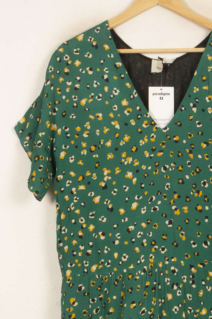 Robe Imprimée Verte - Taille S/36 de la marque Bérénice | PARAD61150 - Vendu par Paradigme - Image 2
