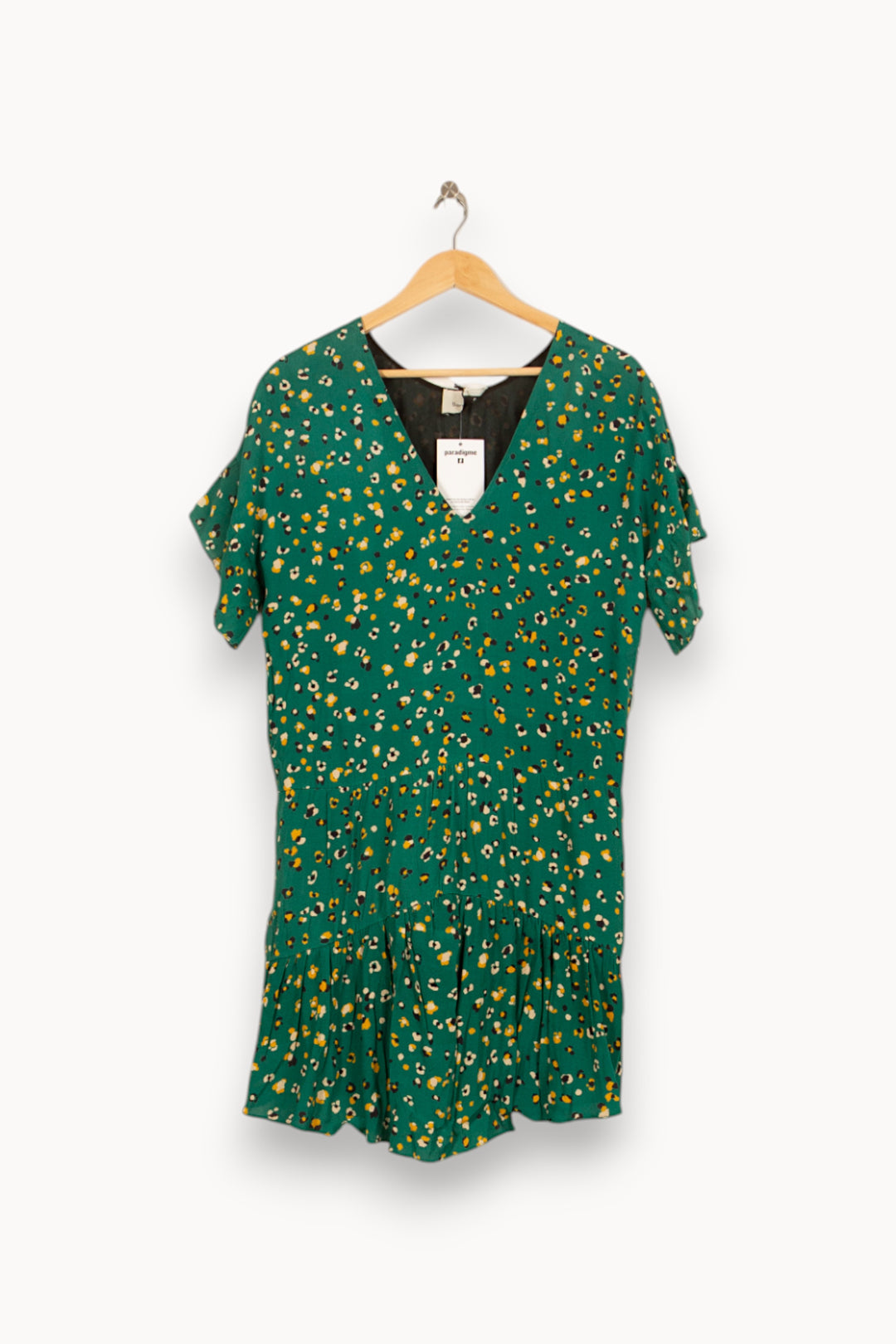 Robe Imprimée Verte - Taille S/36 de la marque Bérénice | PARAD61150 - Vendu par Paradigme - Image 4