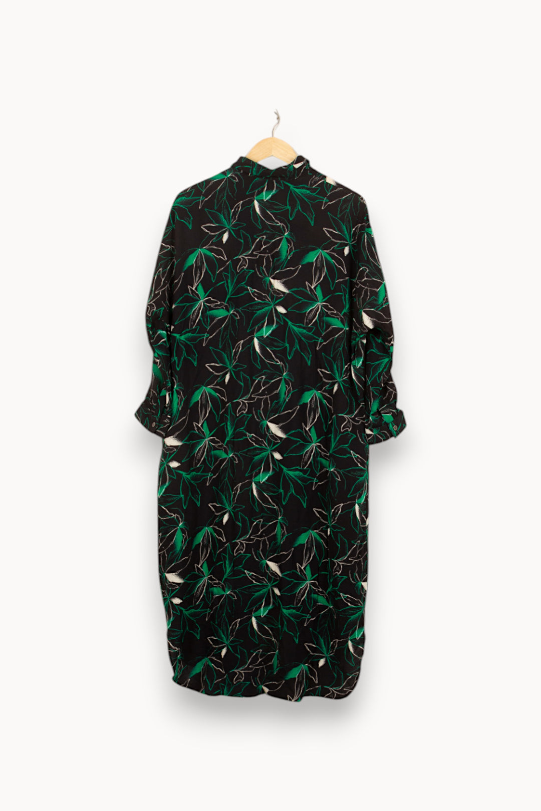 Robe Chemise Noire et Verte - Taille S/36 de la marque Bérénice | PARAD61153 - Vendu par Paradigme - Image 3