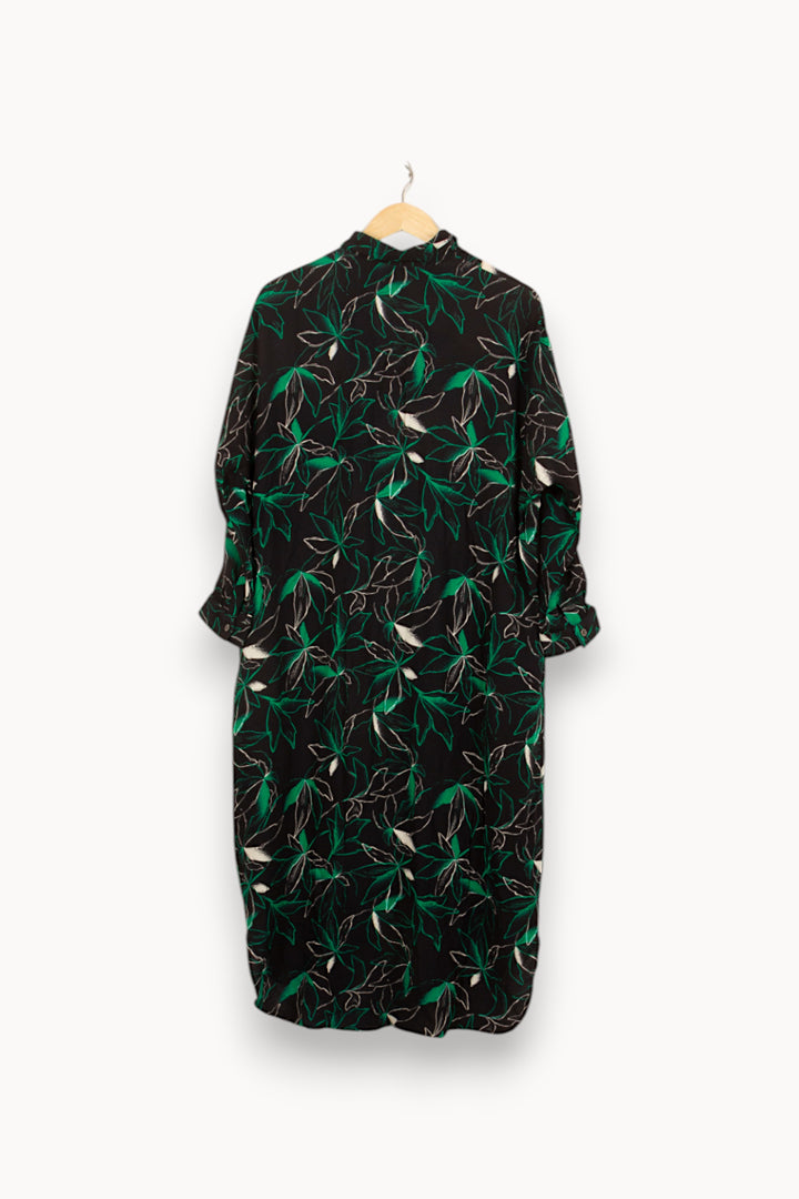 Robe Chemise Noire et Verte - Taille S/36 de la marque Bérénice | PARAD61153 - Vendu par Paradigme - Image 3