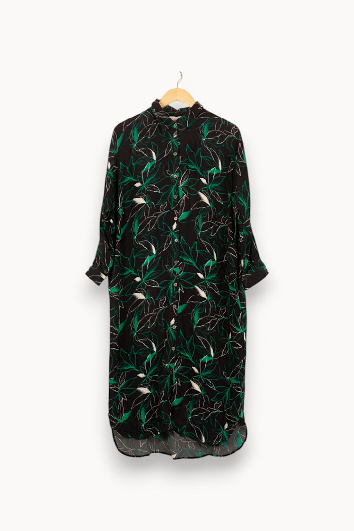 Robe Chemise Noire et Verte - Taille S/36 de la marque Bérénice | PARAD61153 - Vendu par Paradigme - Image 4