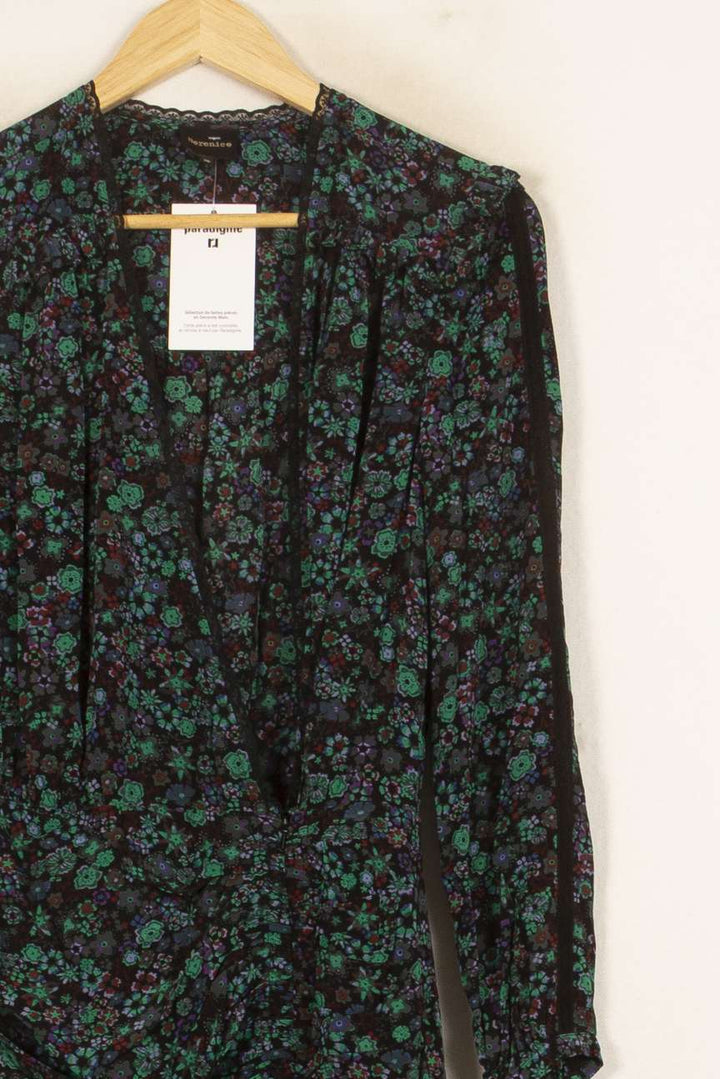 Robe Portefeuille Noire et Verte - Taille S/36 de la marque Bérénice | PARAD61154 - Vendu par Paradigme - Image 3