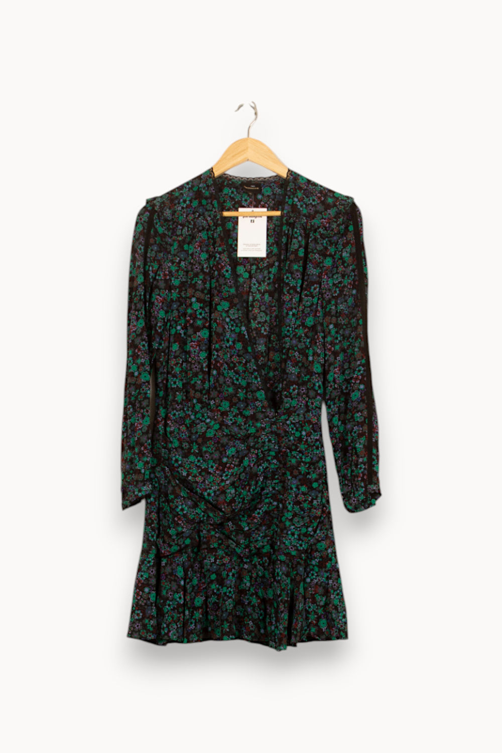 Robe Portefeuille Noire et Verte - Taille S/36 de la marque Bérénice | PARAD61154 - Vendu par Paradigme - Image 2