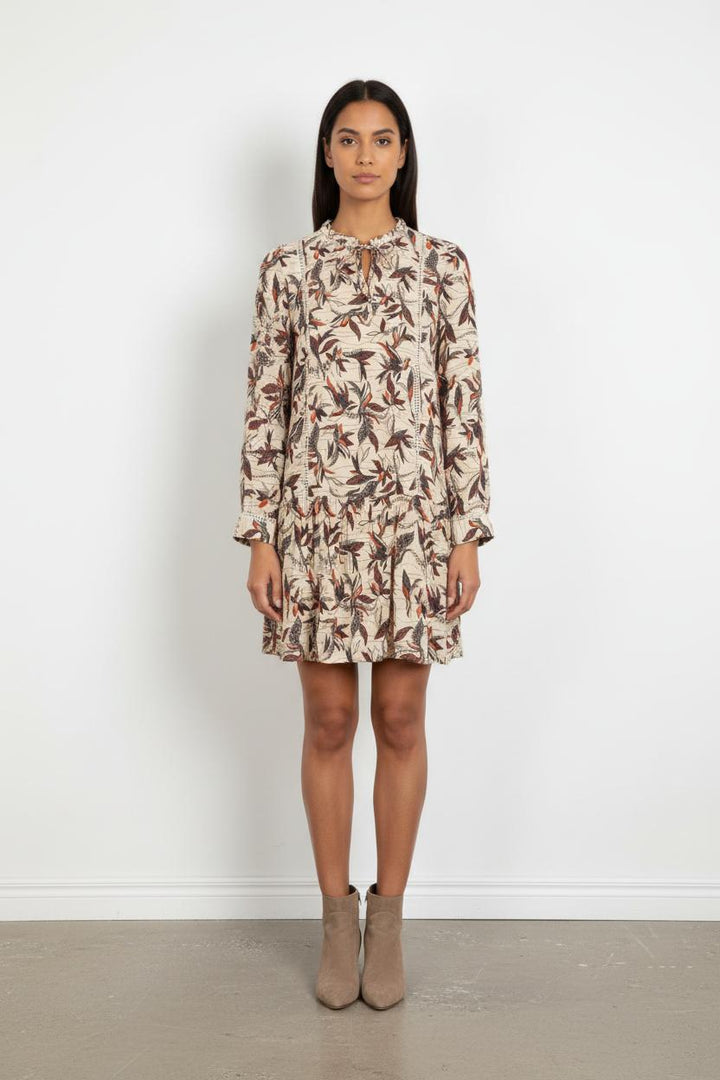 Robe Courte Beige et Marron - Taille S/36