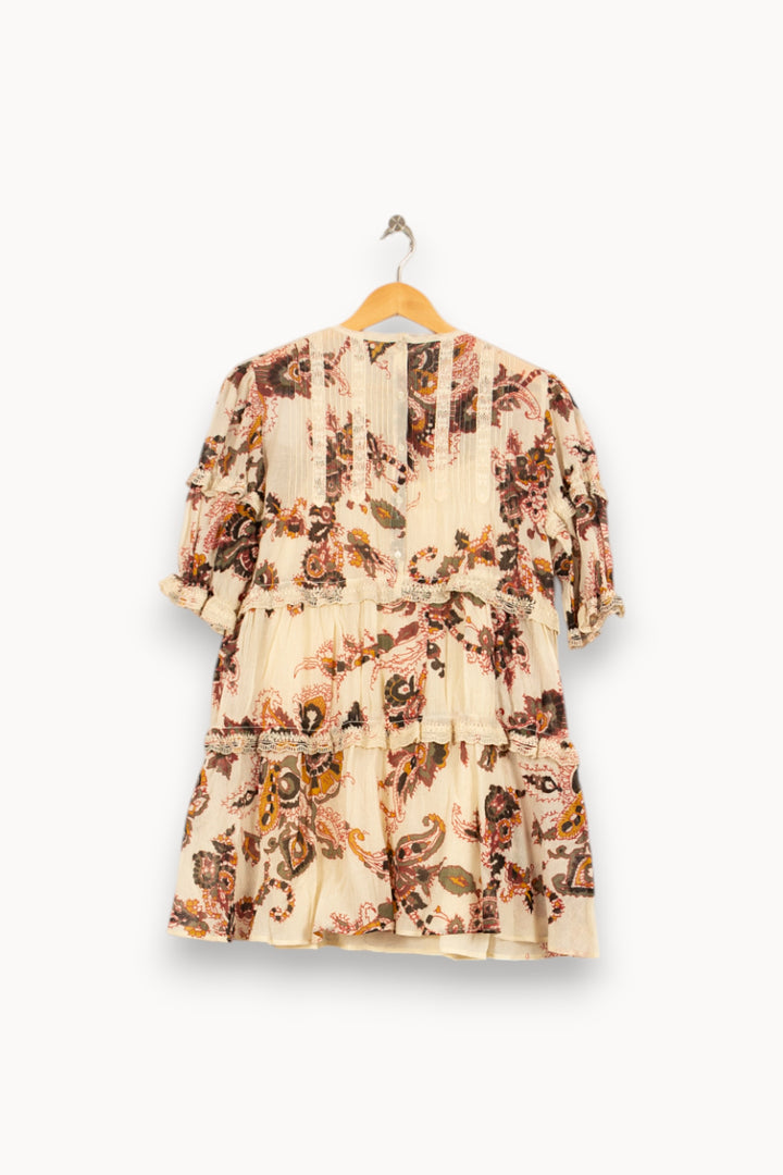 Robe Courte Beige et Marron - Taille S/36 de la marque Bérénice | PARAD61157 - Vendu par Paradigme - Image 4