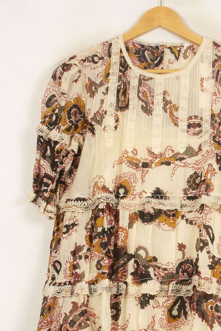 Robe Courte Beige et Marron - Taille S/36 de la marque Bérénice | PARAD61157 - Vendu par Paradigme - Image 3