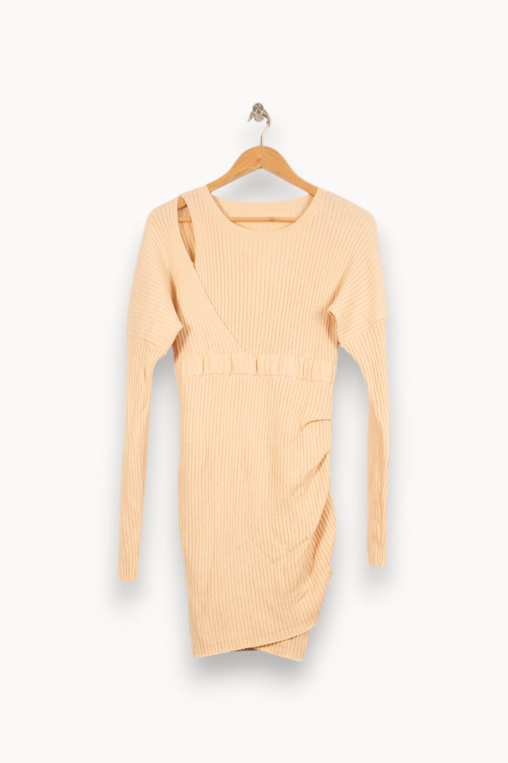 Robe Pull Beige - Taille S/36 de la marque Bérénice | PARAD61161 - Vendu par Paradigme - Image 2