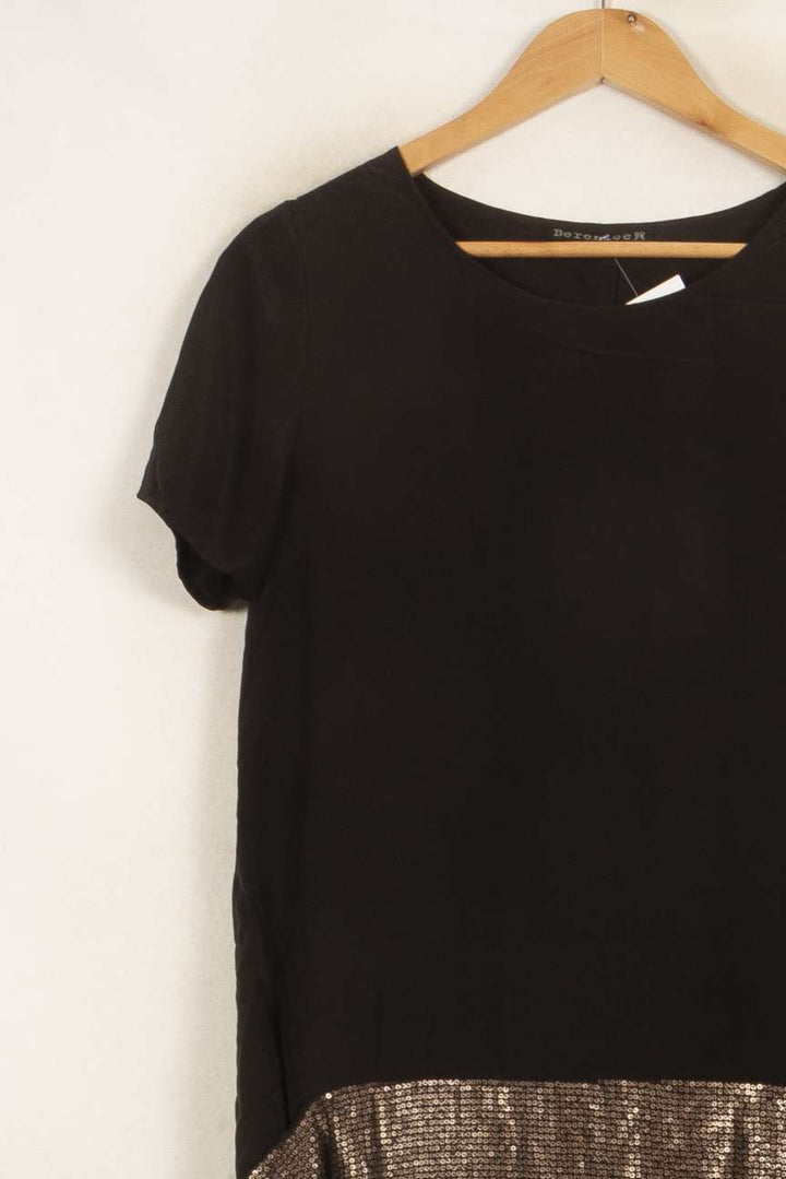 Robe Courte Noire et Dorée - Taille S/36 de la marque Bérénice | PARAD61173 - Vendu par Paradigme - Image 3
