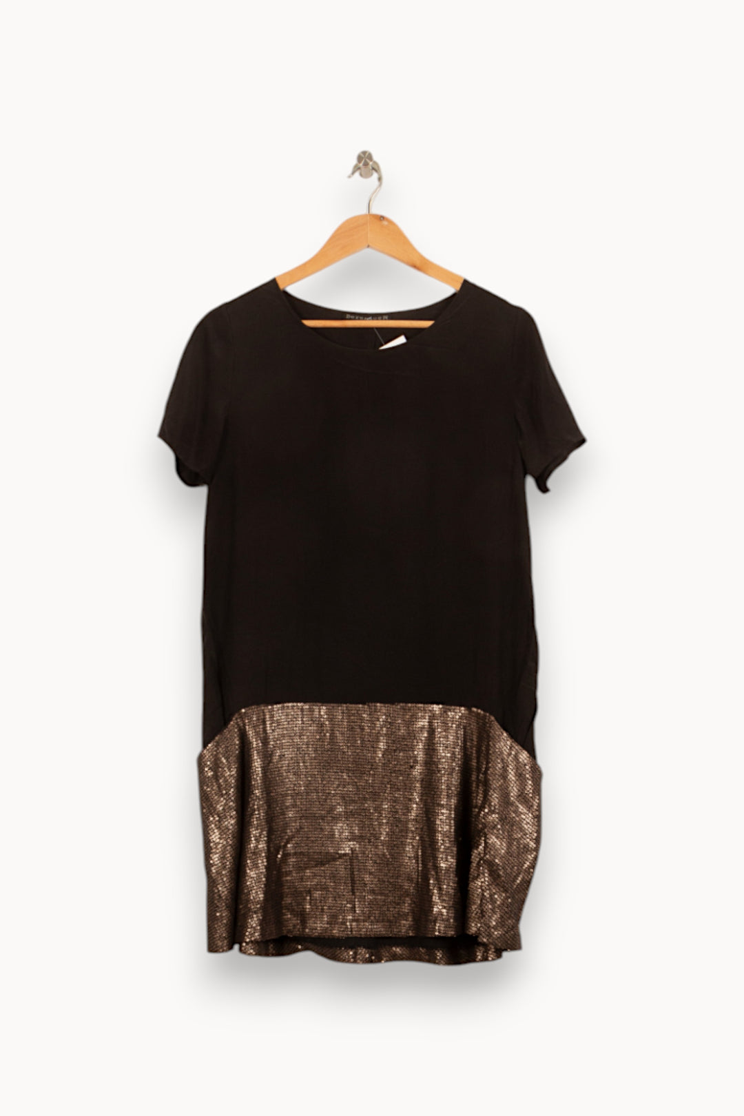 Robe Courte Noire et Dorée - Taille S/36 de la marque Bérénice | PARAD61173 - Vendu par Paradigme - Image 2