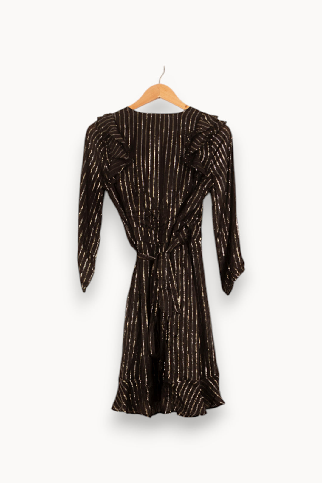 Robe Portefeuille Noire et Dorée - Taille S/36 de la marque Bérénice | PARAD61175 - Vendu par Paradigme - Image 4