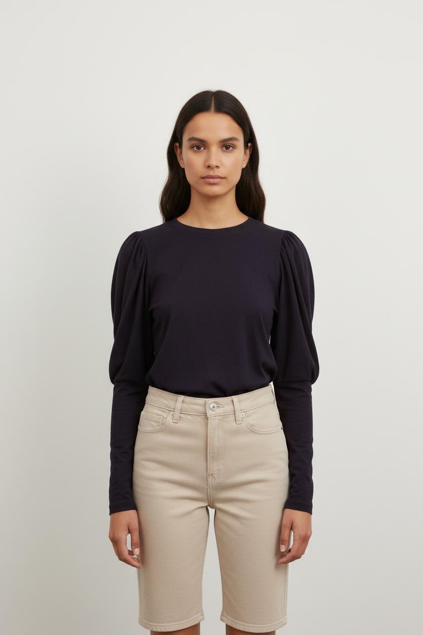 Tee-shirt Manches Longues Bleu - Taille S/36