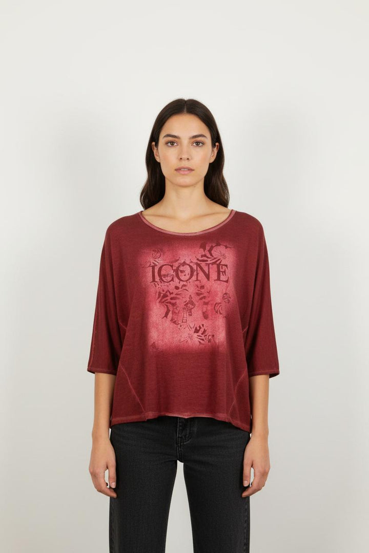 Tee-shirt Bordeaux - Taille S/36