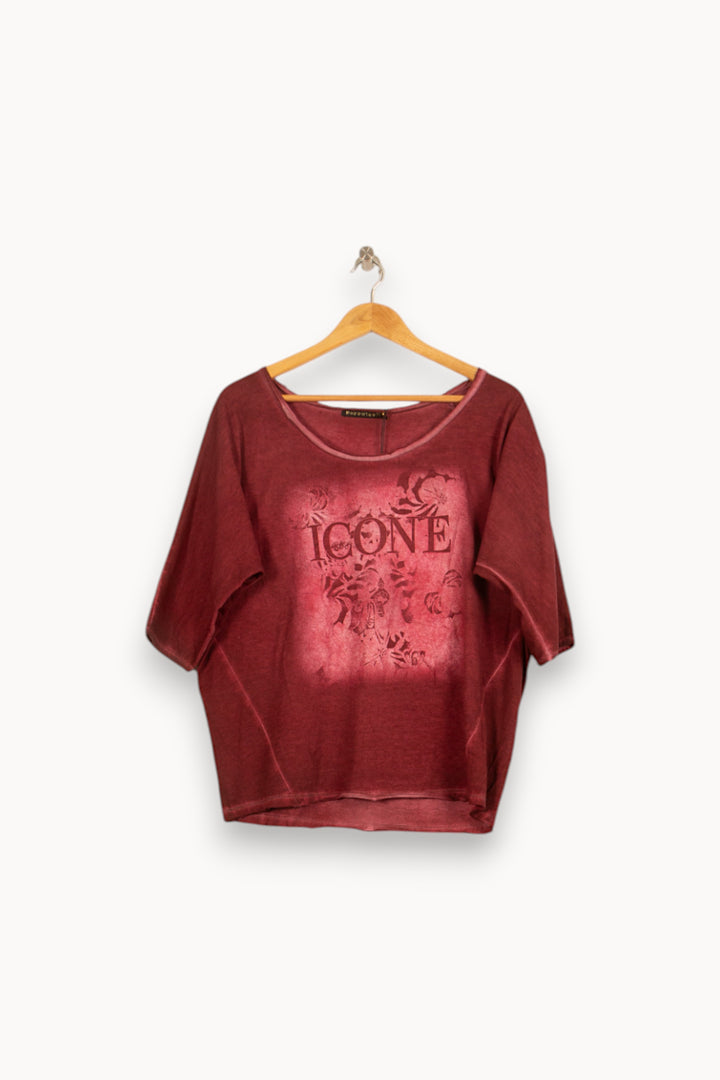 Tee-shirt Bordeaux - Taille S/36 de la marque Bérénice | PARAD61191 - Vendu par Paradigme - Image 2