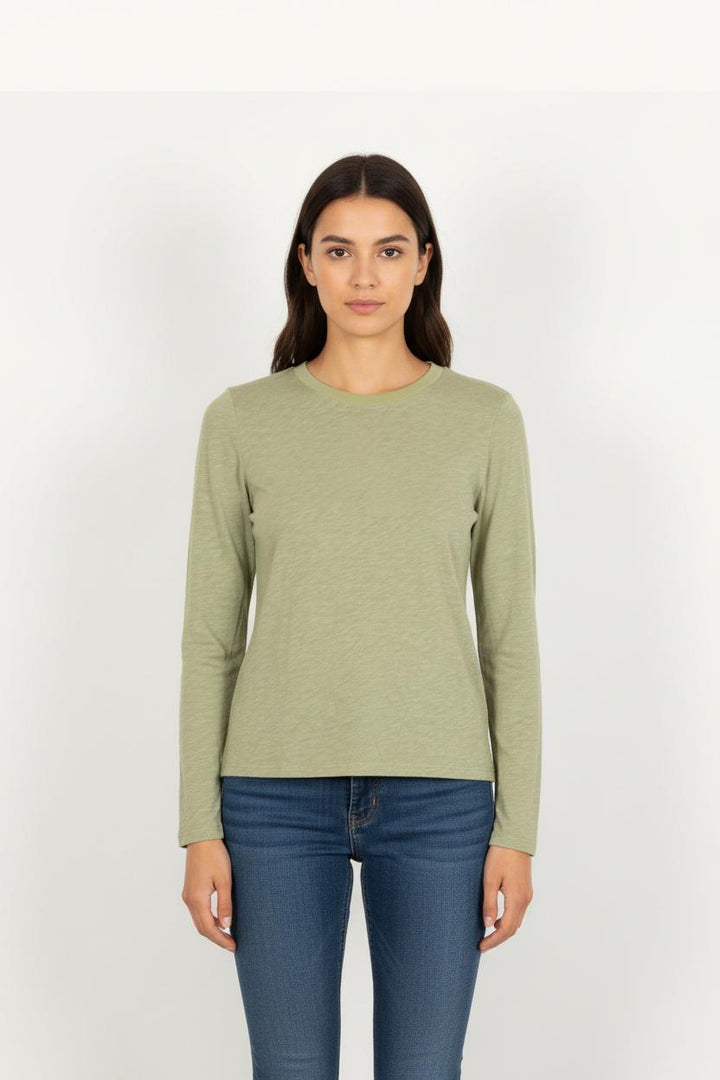 Tee-shirt Manches Longues Vert - Taille S/36