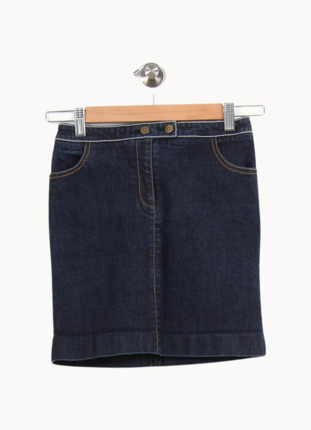 Jupe En Jean Bleue - Taille S/36 de la marque Paule Ka | PARAD61202 - Vendu par Paradigme - Image 2