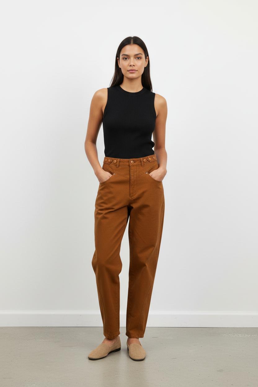 Pantalon Marron - Taille S/36