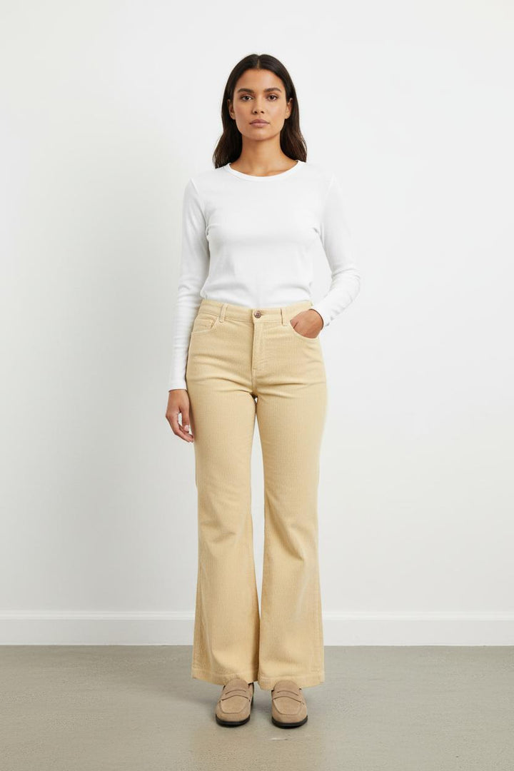 Pantalon Évasé Beige - Taille S/36