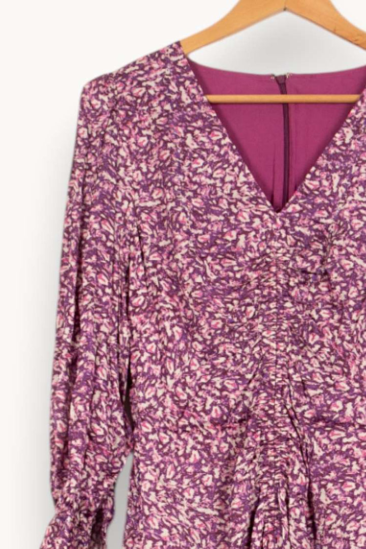 Robe Longue Violette et Blanche - Taille S/36 de la marque Bérénice | PARAD61224 - Vendu par Paradigme - Image 3