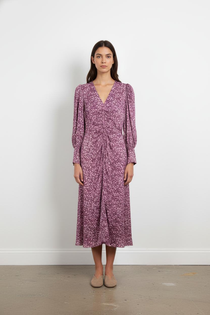 Robe Longue Violette et Blanche - Taille S/36