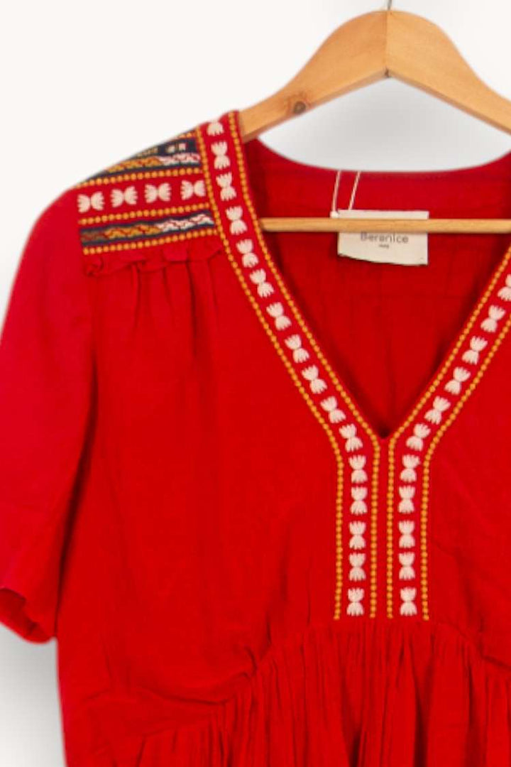 Robe Courte Rouge - Taille S/36 de la marque Bérénice | PARAD61232 - Vendu par Paradigme - Image 3