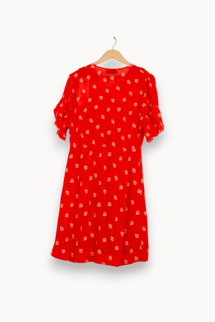 Robe Portefeuille Rouge et Blanche - Taille S/36 de la marque Bérénice | PARAD61233 - Vendu par Paradigme - Image 4