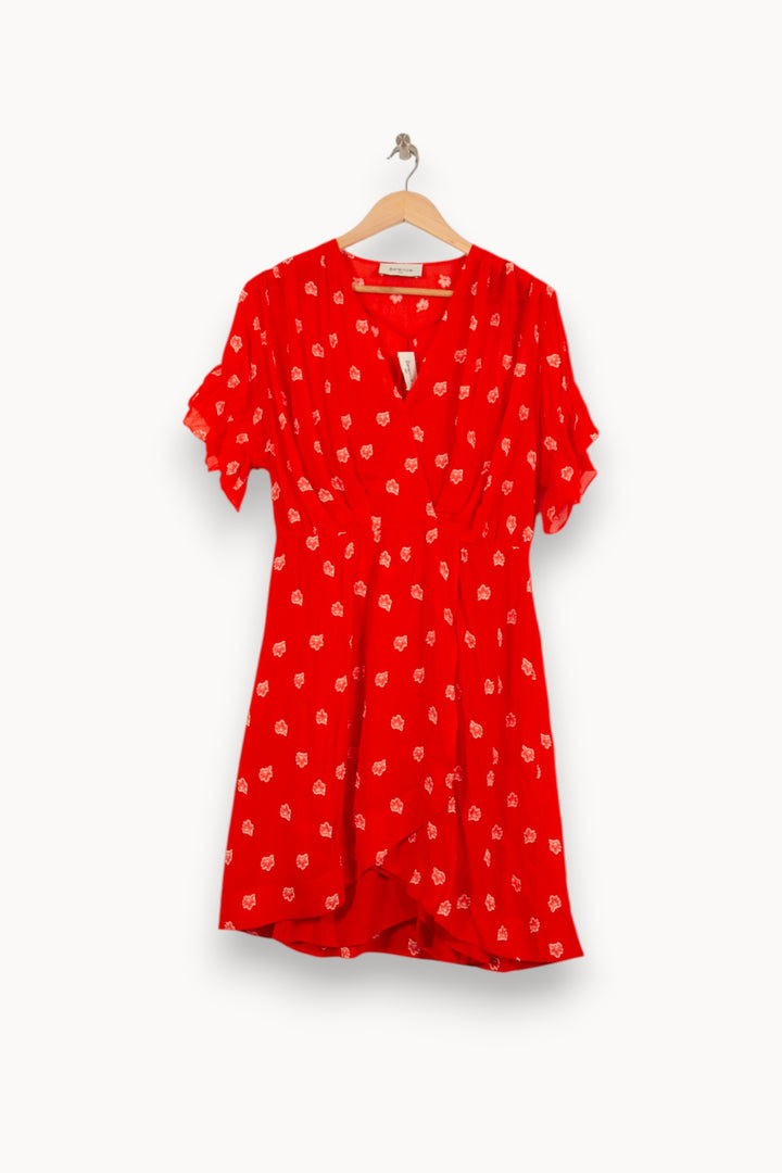 Robe Portefeuille Rouge et Blanche - Taille S/36 de la marque Bérénice | PARAD61233 - Vendu par Paradigme - Image 2