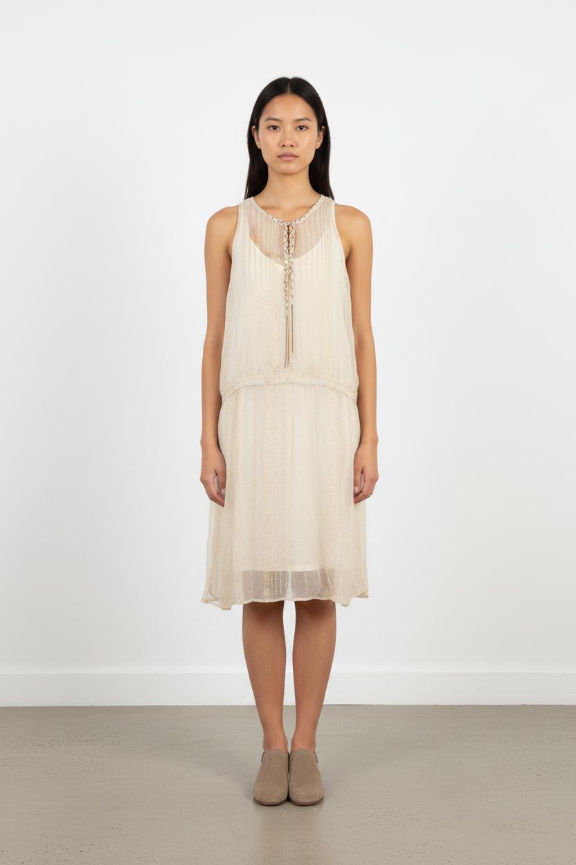Robe Sans Manches Beige - Taille S/36