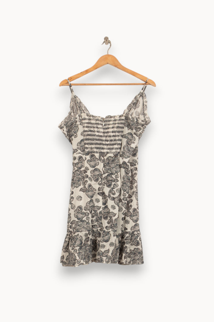 Robe Fleurie Blanche et Noire - Taille S/36 de la marque Bérénice | PARAD61242 - Vendu par Paradigme - Image 4