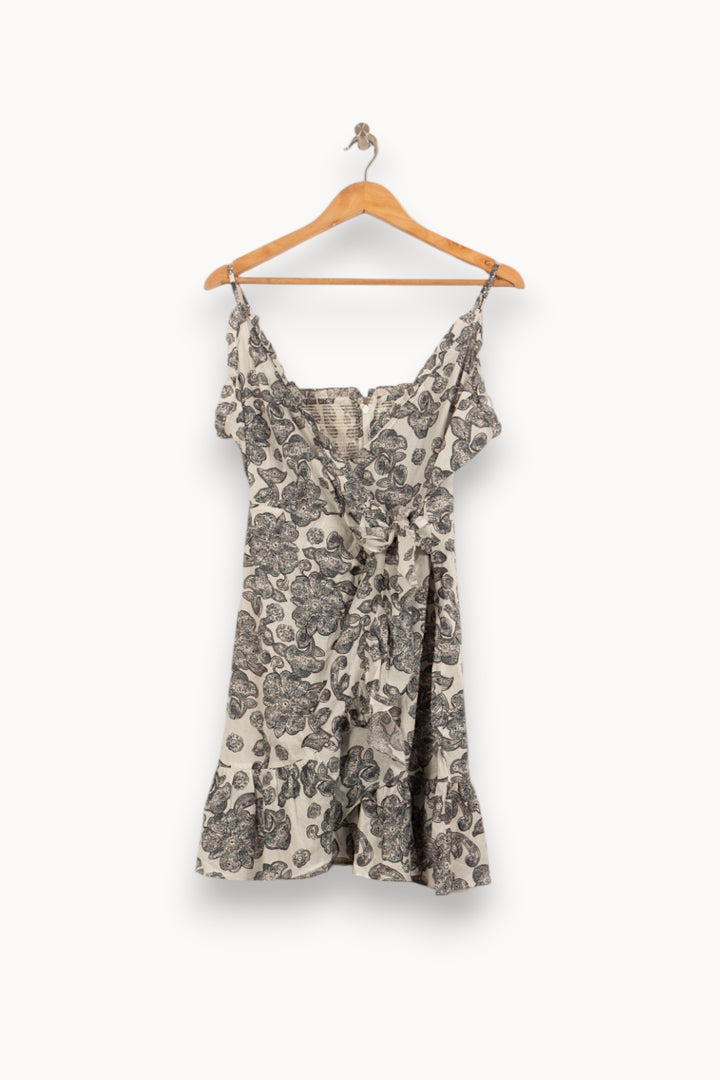 Robe Fleurie Blanche et Noire - Taille S/36 de la marque Bérénice | PARAD61242 - Vendu par Paradigme - Image 2