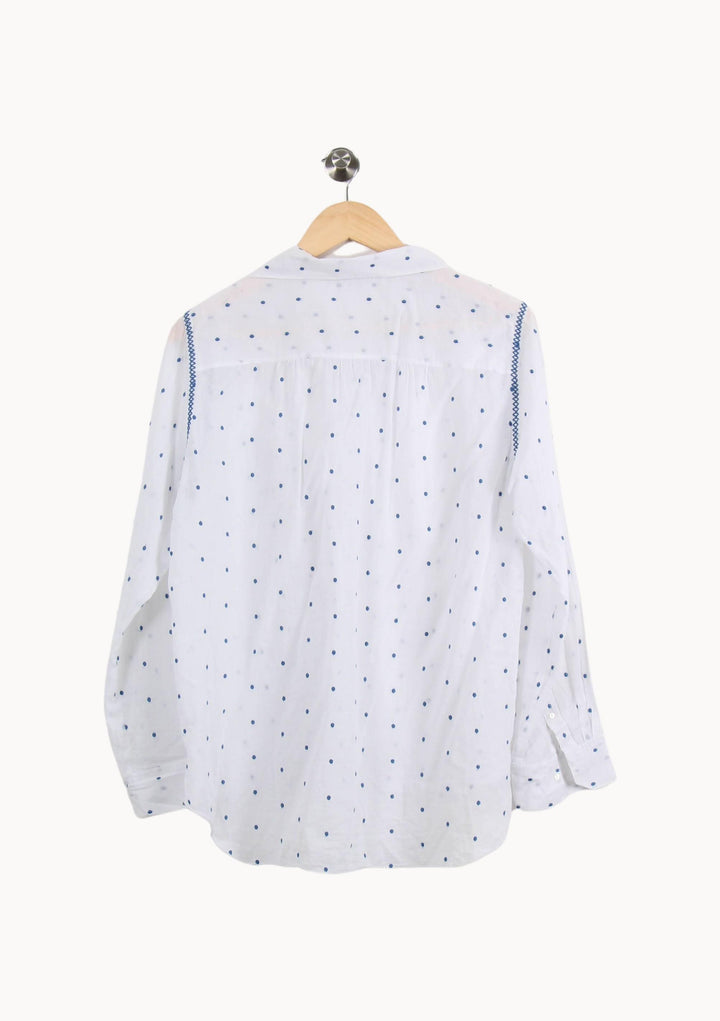 Chemise Blanche et Bleue - Taille L/40 de la marque Gerard Darel | PARAD61255 - Vendu par Paradigme - Image 4