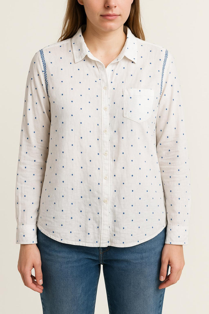 Chemise Blanche et Bleue - Taille L/40 de la marque Gerard Darel | PARAD61255 - Vendu par Paradigme - Image 1