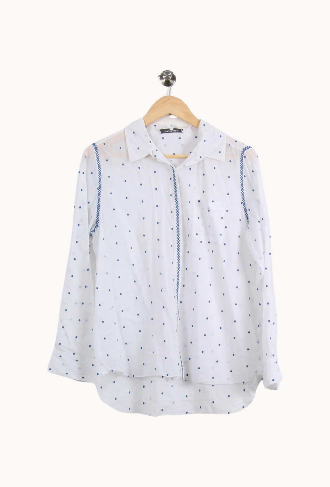 Chemise Blanche et Bleue - Taille L/40 de la marque Gerard Darel | PARAD61255 - Vendu par Paradigme - Image 2