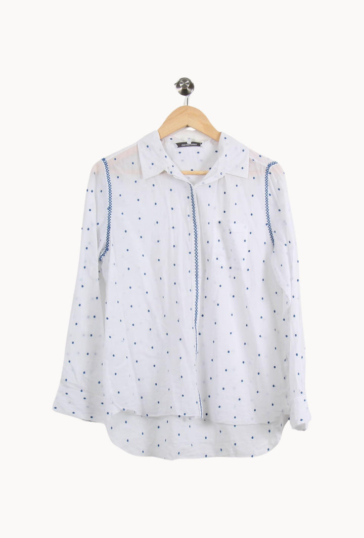 Chemise Blanche et Bleue - Taille L/40 de la marque Gerard Darel | PARAD61255 - Vendu par Paradigme - Image 2
